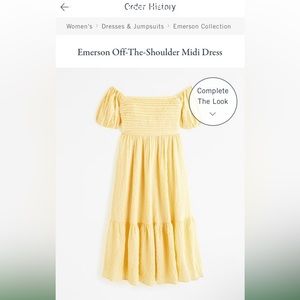 Abercrombie Emerson midi off the shoulder dress